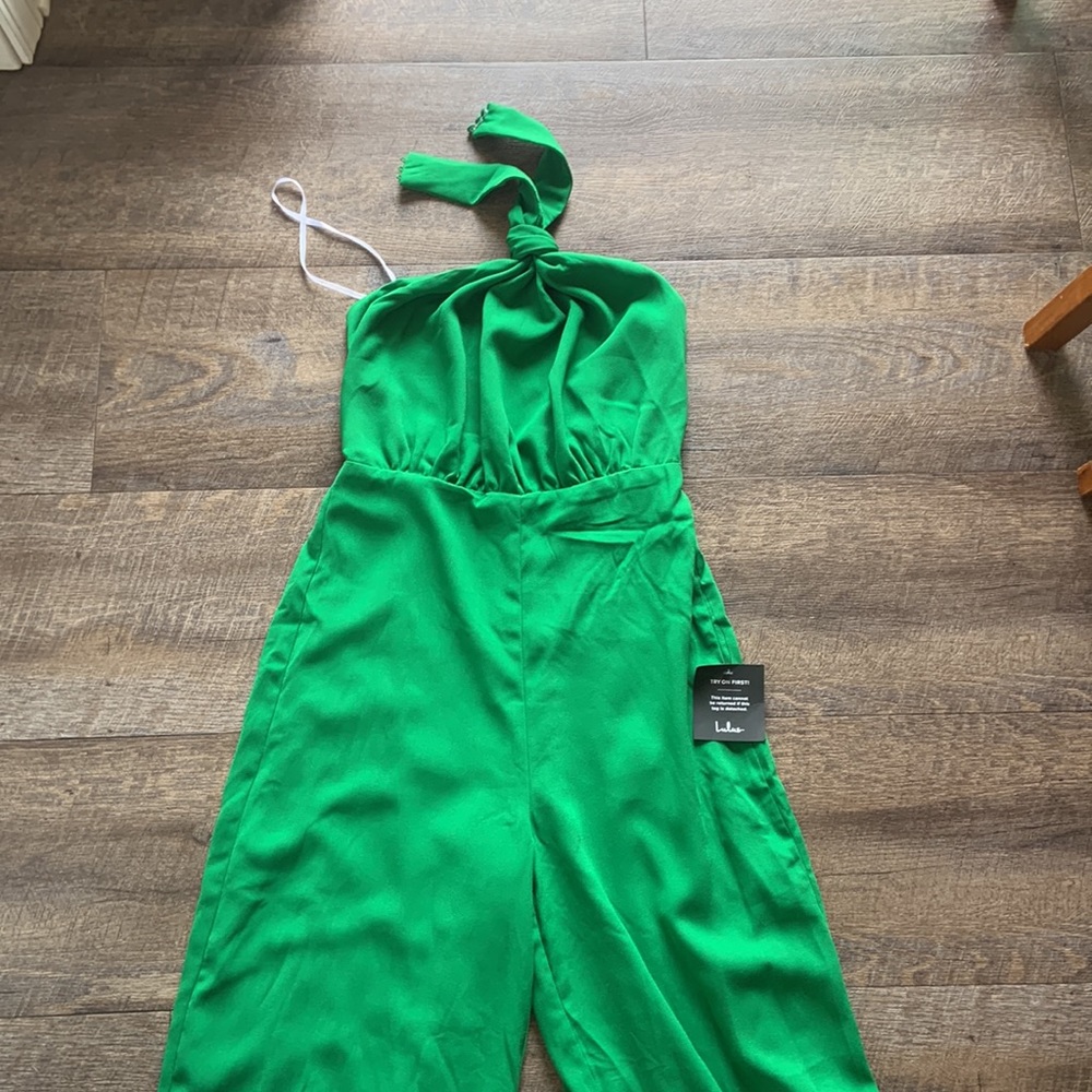 Lulus Epitome of Elegant Knotted Halter Wide-Leg Jumpsuit - Picture 15 of 15